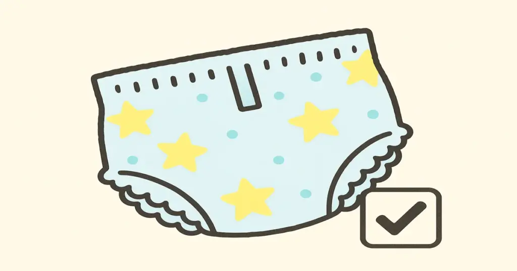 オムツの洗濯トラブル防止に関するメーカー推奨の対処法を示すイラスト。